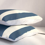 Minimalist Blue & Ivory Abstract Shapes Pillow Sham Gallery Image 3