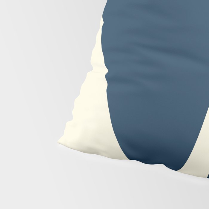 Minimalist Blue & Ivory Abstract Shapes Pillow Sham Gallery Image 4