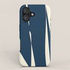 Minimalist Blue & Ivory Abstract Shapes iPhone Case Gallery Image 1