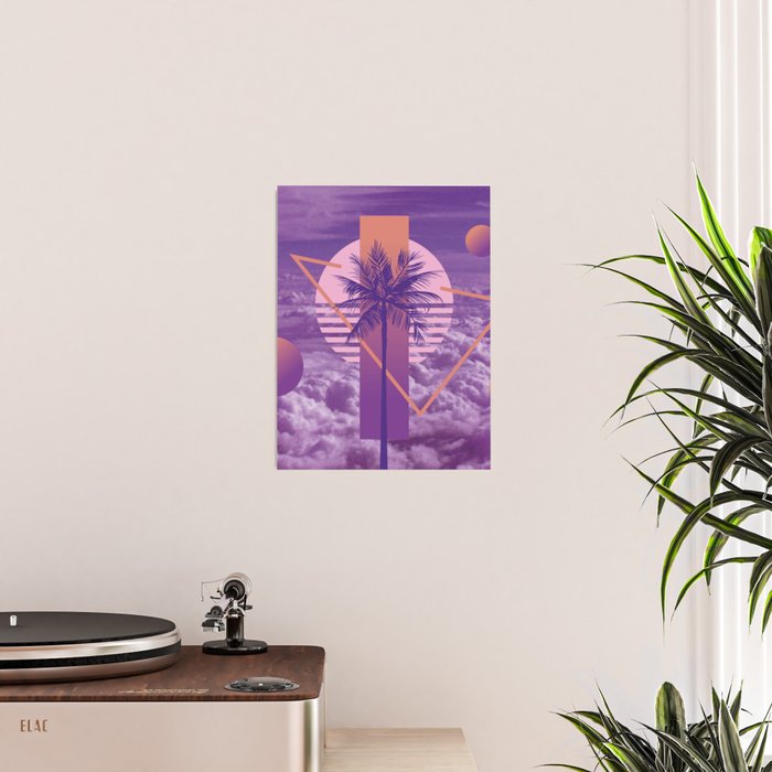 Vaporwave sky 4 / Palmtree / 80s / 90s / aesthetic Poster Gallery Image 2