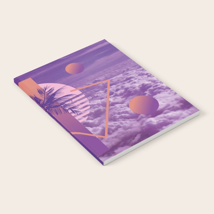 Vaporwave sky 4 / Palmtree / 80s / 90s / aesthetic Notebook Gallery Image 2
