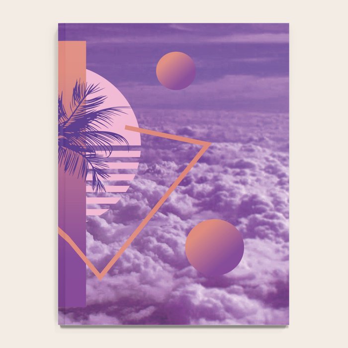 Vaporwave sky 4 / Palmtree / 80s / 90s / aesthetic Notebook Gallery Image 4