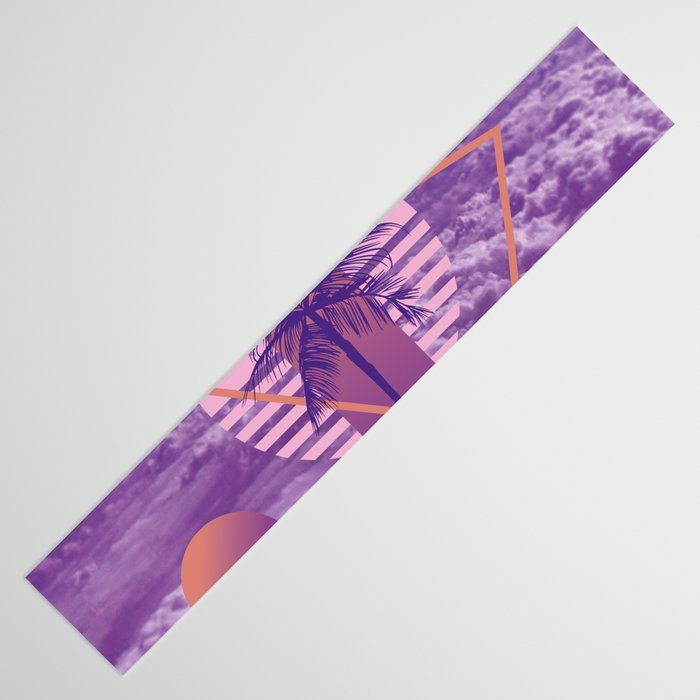 Vaporwave sky 4 / Palmtree / 80s / 90s / aesthetic Table Runner Gallery Image 3