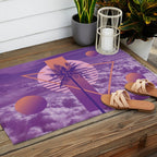Vaporwave sky 4 / Palmtree / 80s / 90s / aesthetic Outdoor Rug Gallery Image 2