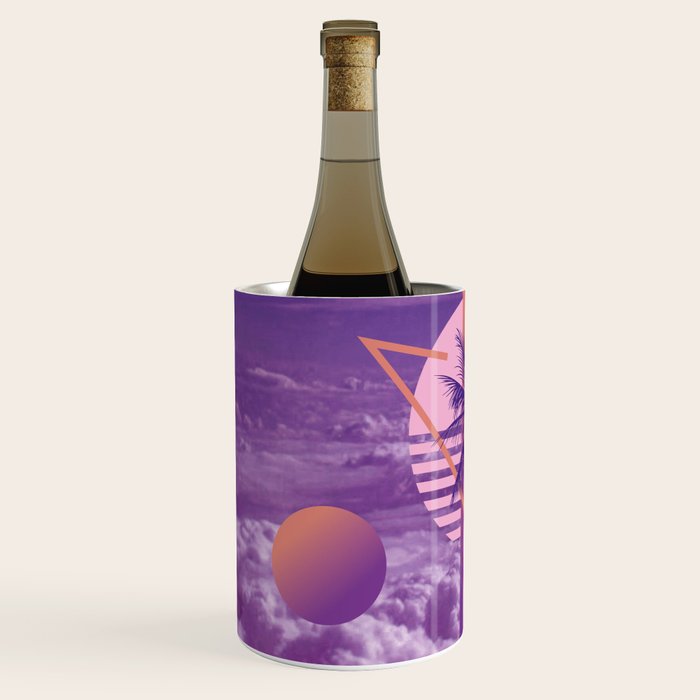Vaporwave sky 4 / Palmtree / 80s / 90s / aesthetic Wine Chiller Gallery Image 2
