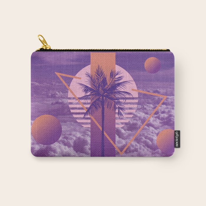 Vaporwave sky 4 / Palmtree / 80s / 90s / aesthetic Carry All Pouch Gallery Image 1