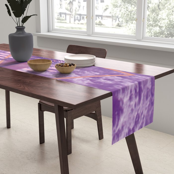Vaporwave sky 4 / Palmtree / 80s / 90s / aesthetic Table Runner Gallery Image 2