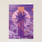 Vaporwave sky 4 / Palmtree / 80s / 90s / aesthetic Stationery Card Gallery Image 2