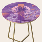 Vaporwave sky 4 / Palmtree / 80s / 90s / aesthetic Side Table Gallery Image 2
