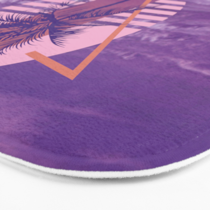 Vaporwave sky 4 / Palmtree / 80s / 90s / aesthetic Bath Mat Gallery Image 3