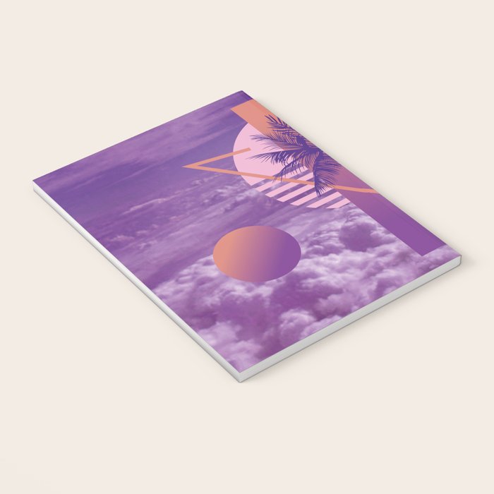 Vaporwave sky 4 / Palmtree / 80s / 90s / aesthetic Notebook Gallery Image 3
