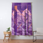 Vaporwave sky 4 / Palmtree / 80s / 90s / aesthetic Window Curtain Gallery Image 5
