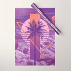Vaporwave sky 4 / Palmtree / 80s / 90s / aesthetic Wrapping Paper Gallery Image 1