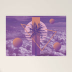 Vaporwave sky 4 / Palmtree / 80s / 90s / aesthetic Welcome Mat Gallery Image 1