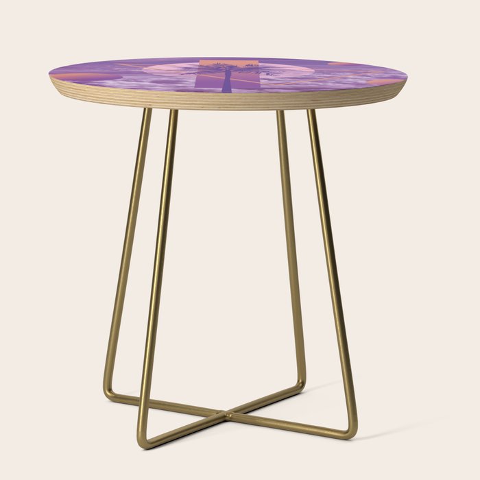 Vaporwave sky 4 / Palmtree / 80s / 90s / aesthetic Side Table Gallery Image 1