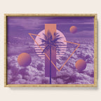 Vaporwave sky 4 / Palmtree / 80s / 90s / aesthetic Serving Tray Gallery Image 1