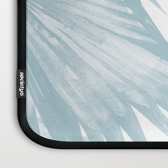 Blue Tropical Palm Leaves Print Laptop Sleeve Gallery Image 3