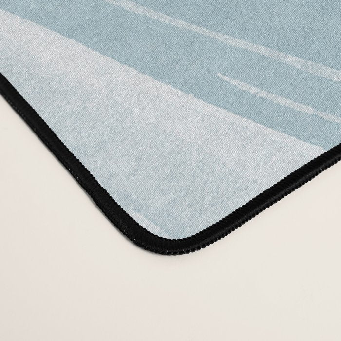 Blue Tropical Palm Leaves Print Desk Mat Gallery Image 4