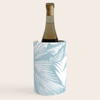 Blue Tropical Palm Leaves Print Wine Chiller Gallery Image 2