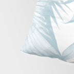 Blue Tropical Palm Leaves Print Pillow Sham Gallery Image 4