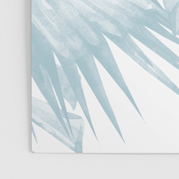 Blue Tropical Palm Leaves Print Poster Gallery Image 3