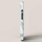 Blue Tropical Palm Leaves Print iPhone Case Gallery Image 2