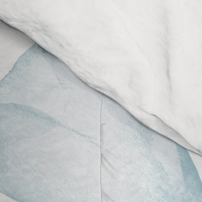 Blue Tropical Palm Leaves Print Comforter Gallery Image 4