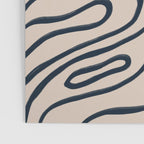 Topographic Map / Nude & Dark Blue Poster Gallery Image 3