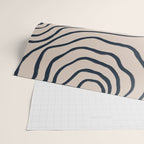 Topographic Map / Nude & Dark Blue Wrapping Paper Gallery Image 2