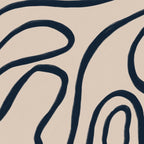Topographic Map / Nude & Dark Blue Coffee Mug Gallery Image 2