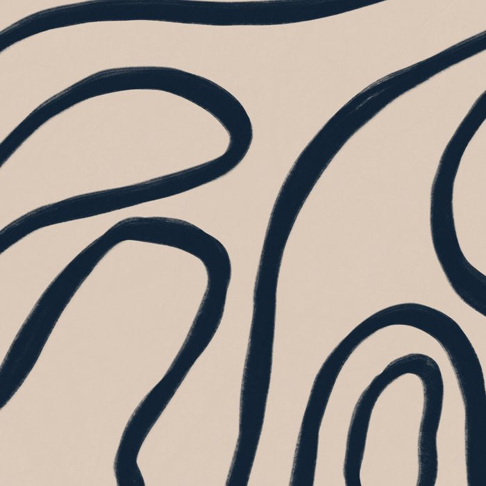 Topographic Map / Nude & Dark Blue Coffee Mug Gallery Image 2