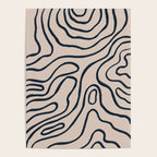 Topographic Map / Nude & Dark Blue Poster Gallery Image 4