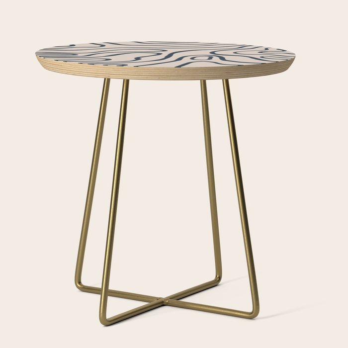 Topographic Map / Nude & Dark Blue Side Table Gallery Image 1