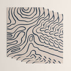 Topographic Map / Nude & Dark Blue Wrapping Paper Gallery Image 3