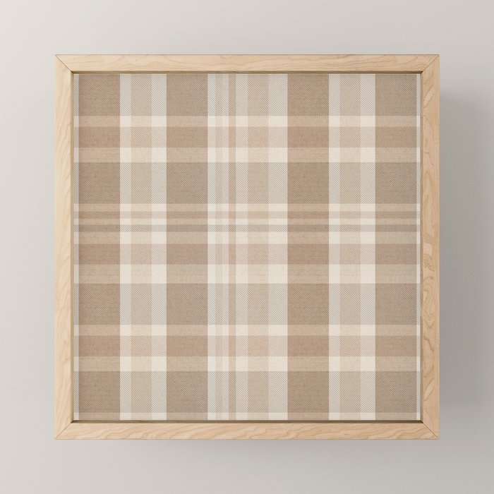 Plaid Prints, Brown and Beige Mini Art Print Gallery Image 1