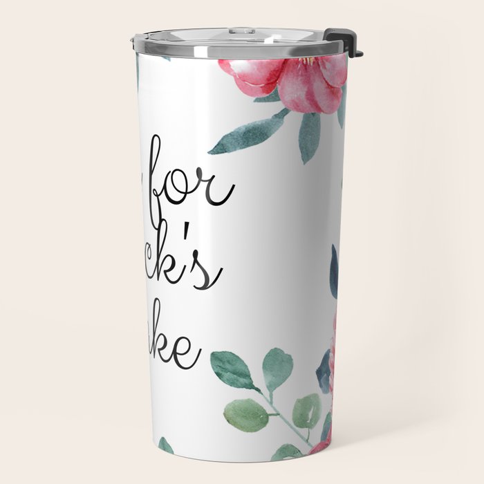 'Oh For Fuck's Sake' Pretty Sweary Floral Travel Mug Gallery Image 2