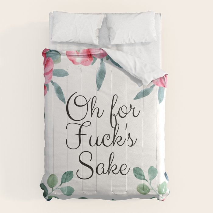 'Oh For Fuck's Sake' Pretty Sweary Floral Comforter Gallery Image 6