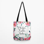 'Oh For Fuck's Sake' Pretty Sweary Floral Tote Bag Gallery Image 2