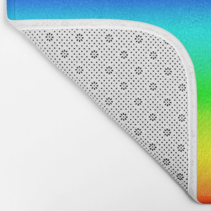 Modern Bright Rainbow Colors Ombre Bath Mat Gallery Image 2