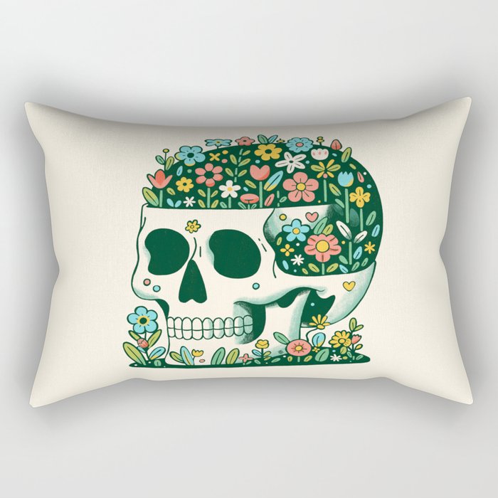 Skull Garden Rectangular Pillow Gallery Image 2
