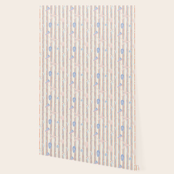 Vintage marine sea shell summer art pattern Wallpaper Gallery Image 2