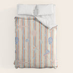 Vintage marine sea shell summer art pattern Duvet Cover Gallery Image 6