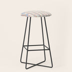 Vintage marine sea shell summer art pattern Stool Gallery Image 1