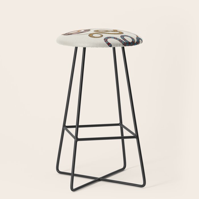 Albertus SEBA four snake scales  Stool Gallery Image 1