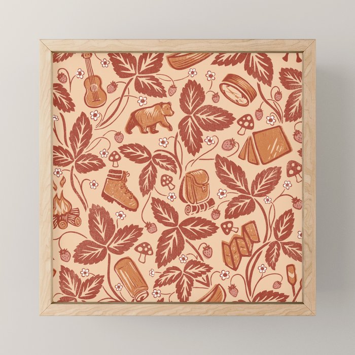 Summer Camping - Copper Peach Mini Art Print Gallery Image 1