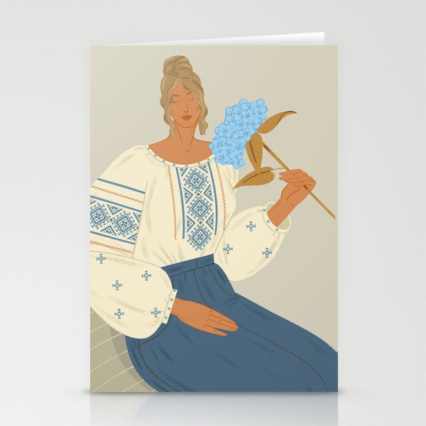 Ukrainian girl Stationery Card Gallery Image 2