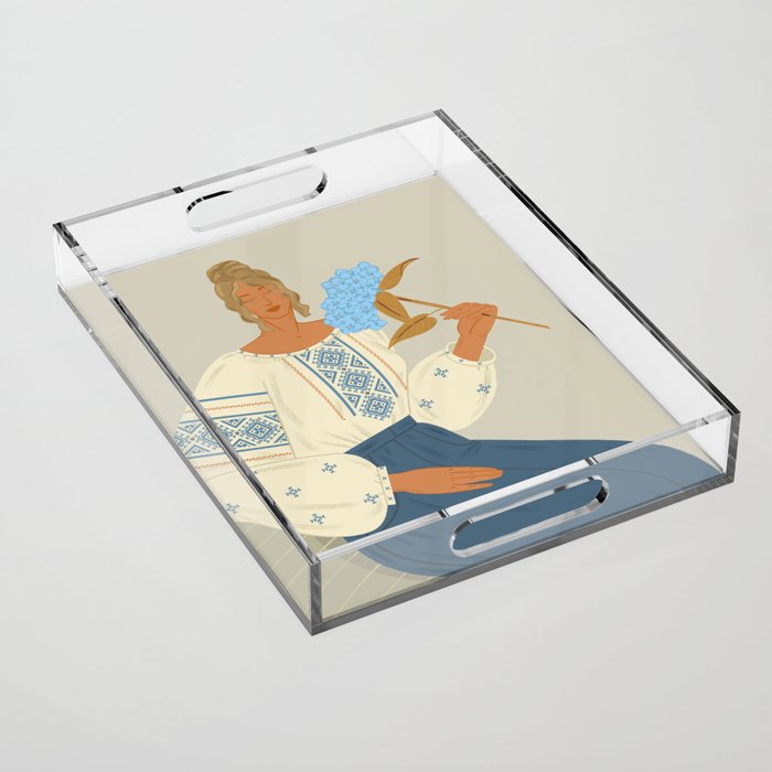 Ukrainian girl Acrylic Tray Gallery Image 1