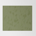 Ultra Fine Stripes Narrow Stripe Pattern in Olive Moss Green Throw Blanket Gallery Image 2