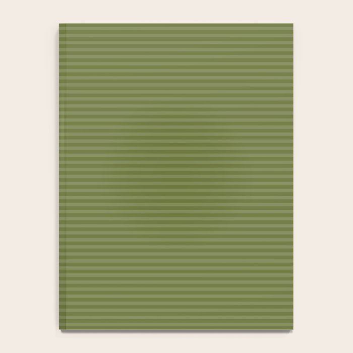 Ultra Fine Stripes Narrow Stripe Pattern in Olive Moss Green Notebook Gallery Image 4