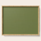 Ultra Fine Stripes Narrow Stripe Pattern in Olive Moss Green Serving Tray Gallery Image 1